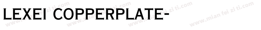 lexei copperplate字体转换